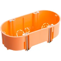 Cavity wall junction box, 48 x 68 mm, orange, IP30, 306148