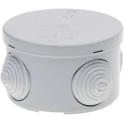 Branching box, 45 x 80 mm, no. of entries: 4, light gray, IP54, 503040