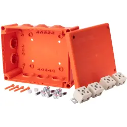 Branching box, 116 x 166 x 70 mm, 10 mm², orange, IP66, 590105