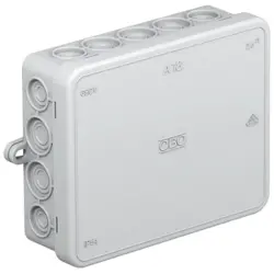 Branching box, 115 x 90 x 35 mm, no. of entries: 10, 2.5 mm², gray, IP55, 2000410