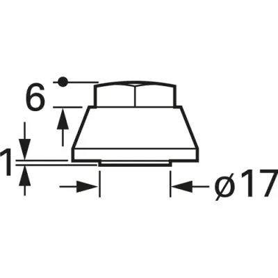 Plastic cap nut M8 - 1