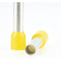 Insulated wire end ferrule, 6.0 mm², 20 mm/12 mm long, DIN 46228-4, yellow, BYB-4-18H0079