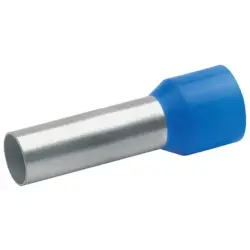 Insulated wire end ferrule, 16 mm², 24 mm/12 mm long, DIN 46228-4, blue, 47712