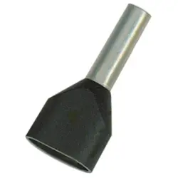 Insulated twin wire end ferrule, 2 x 0.5 mm², 15 mm/8 mm long, DIN 46228-4, white, 470108D