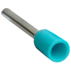 Insulated wire end ferrule, 0.34 mm², 13 mm/8 mm long, DIN 46228-4, turquoise, 459908