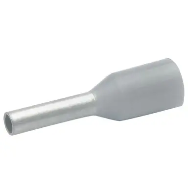 Insulated wire end ferrule, 0.75 mm², 12 mm/6 mm long, DIN 46228-4, gray, 4706 - 1