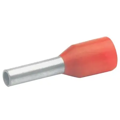 Insulated wire end ferrule, 1.0 mm², 12 mm/6 mm long, DIN 46228-4, red, 4716 - 1