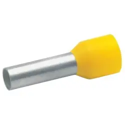 Insulated wire end ferrule, 6.0 mm², 26 mm/18 mm long, DIN 46228-4, yellow, 47518