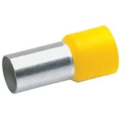 Insulated wire end ferrule, 70 mm², 37 mm/21 mm long, DIN 46228-4, yellow, 48121