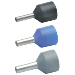 Insulated wire end ferrule, 6.0 mm², 23 mm/12 mm long, yellow, 43512