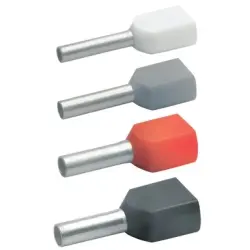Insulated twin wire end ferrule, 2.5 mm², 18.5 mm/10 mm long, blue, 87310