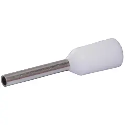 Insulated wire end ferrule, 0.5 mm², 8 mm long, white, 22C425, package with 100 pieces