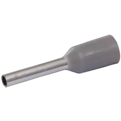 Insulated wire end ferrule, 0.75 mm², 8 mm long, gray, 22C426, package with 100 pieces - 1