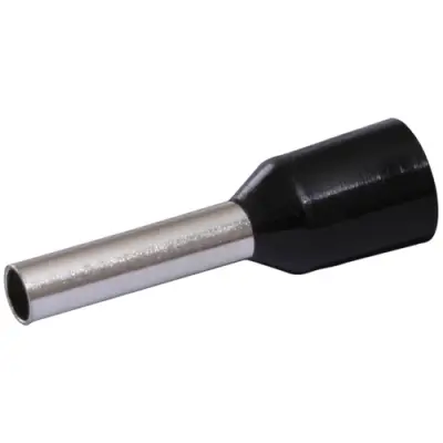 Insulated wire end ferrule, 1.5 mm², 8 mm long, black, 22C428, package with 100 pieces - 1