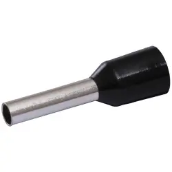 Insulated wire end ferrule, 1.5 mm², 8 mm long, black, 22C428, package with 100 pieces