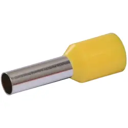 Insulated wire end ferrule, 6.0 mm², 12 mm long, yellow, 22C431, package with 100 pieces