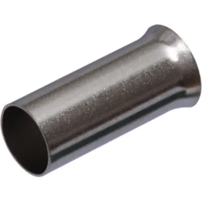 Uninsulated wire end ferrule, 1.0 mm², 6 mm long, silver, 22C475, package with 100 pieces - 1