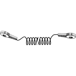 Grounding cable, push button Ø 10.4 mm, 2.4 m, C-191 086
