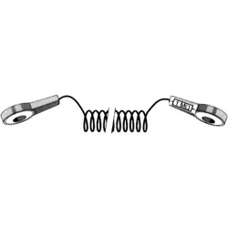 Grounding cable, push button Ø 10.3 mm, 2.4 m, C-192 090