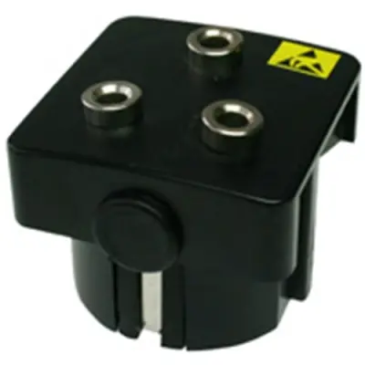 ESD grounding module, push button Ø 4 mm, 3 x 4 mm banana connector, C-186 099 - 1