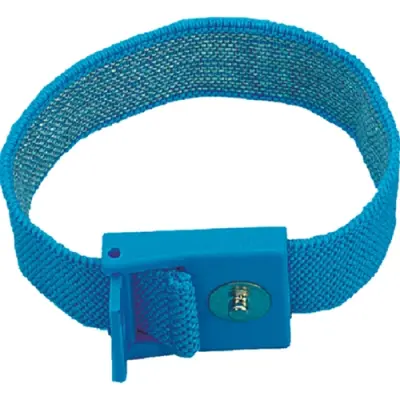 ESD wristband, push button Ø 10.3 mm, plastic, blue, C-198 1262 - 1