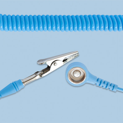 Grounding cable, push button Ø 10 mm, 1.8 m, C-198 1266