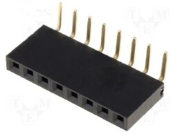 1X8 FEMALE HEADER 90° 2.54mm - 3