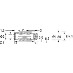 Solder receptacle, 20 A, Solder receptacle, Soldered connection
