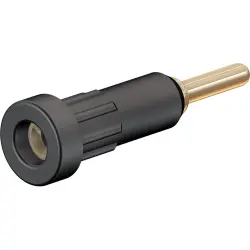2 mm socket, round plug connection, mounting Ø 4.9 mm, yellow, 23.1012-24