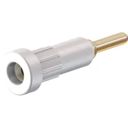 2 mm socket, round plug connection, mounting Ø 4.9 mm, white, 23.1012-29