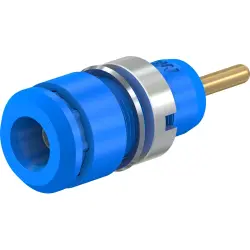 2 mm socket, round plug connection, mounting Ø 8.6 mm, CAT III, blue, 65.9194-23