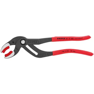 Siphon and connector pliers, 250 mm, jaw opening 75 mm/2.95 inch, 81 11 250 - 1