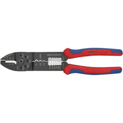 Crimping pliers for isolated connectors, 0.5-6.0 mm², AWG 20-10, Knipex 97 32 240 - 1