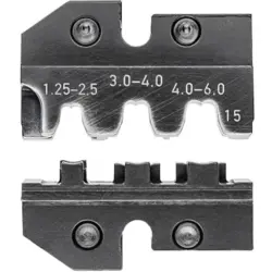 Crimping die for plug connectors and non-insulated open plug-type connectors, 0.25-6.0 mm², AWG 17-9, 97 49 15