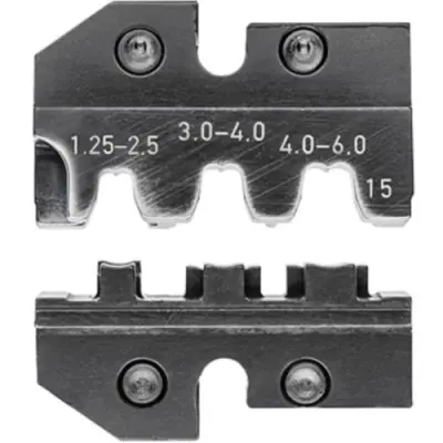 Crimping die for plug connectors and non-insulated open plug-type connectors, 0.25-6.0 mm², AWG 17-9, 97 49 15 - 1