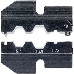 Crimping die for coaxial connectors, 97 49 40