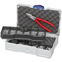 Wire end ferrules kit, with 1x crimping pliers, 1400 pieces, 97 90 05
