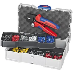 Wire end ferrules kit, with 1x crimping pliers, 1250 pieces, 97 90 09