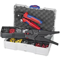 Wire end ferrules kit, with 1x crimping pliers and 1x wire stripper, 1250 pieces, 97 90 10