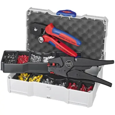 Wire end ferrules kit, with 1x crimping pliers and 1x wire stripper, 1250 pieces, 97 90 10 - 1
