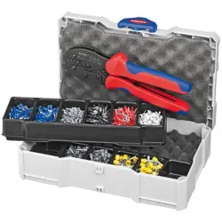 Wire end ferrules kit, with 1x crimping pliers, 1200 pieces, 97 90 23