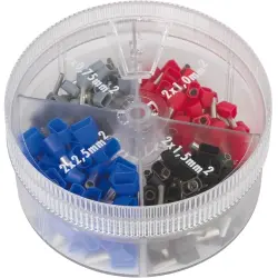 Wire end ferrules kit, 2x0.75/1/1.5/2.5 mm², 200 pieces, 610 908
