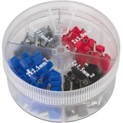 Wire end ferrules kit, 2x0.75/1/1.5/2.5 mm², 200 pieces, 610 908 - 1