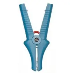 Alligator clip, blue, CAT IV, Z555D
