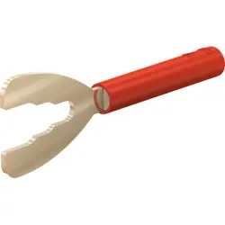 Adapter, cable lug 4.2-8.3 mm to 4 mm socket, red, CAT II, 23.5065-22