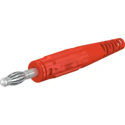 4 mm plug, screw connection, 2.5 mm², red, 64.9195-22