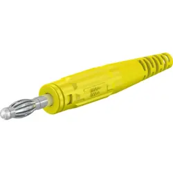 4 mm plug, screw connection, 2.5 mm², yellow, 64.9195-24
