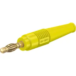 4 mm plug, solder connection, 2.5 mm², yellow, 64.1020-24