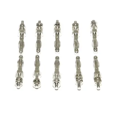 4 mm plug, screw connection, silver, BU-P72918 - 1