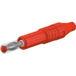 4 mm plug, screw connection, 2.5 mm², CAT II, red, 64.9701-22